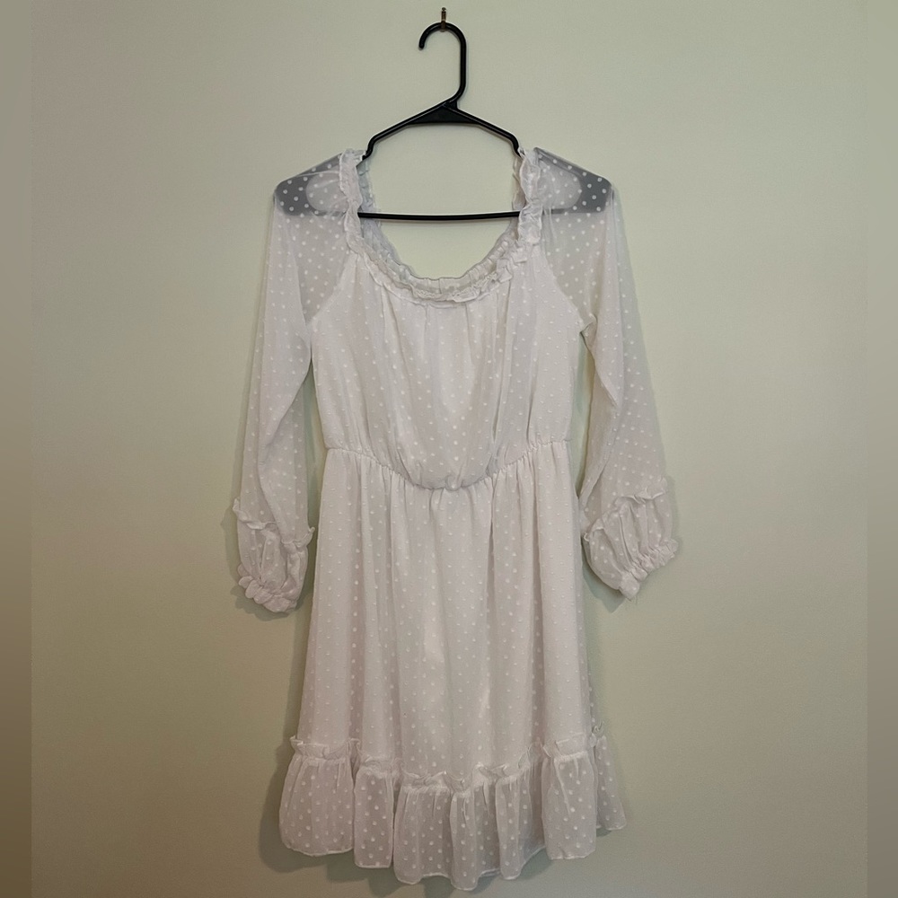 White dress long sleeve
